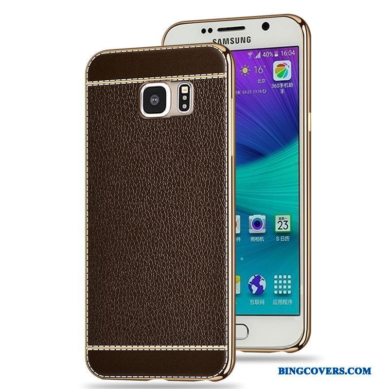 Samsung Galaxy S6 Etui Alt Inklusive Stjerne Beskyttelse Belægning Sort Mønster Blød