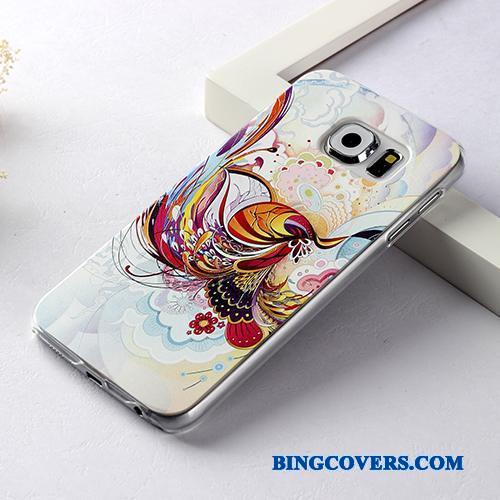 Samsung Galaxy S6 Relief Cartoon Tasker Etui Cover Telefon Stjerne