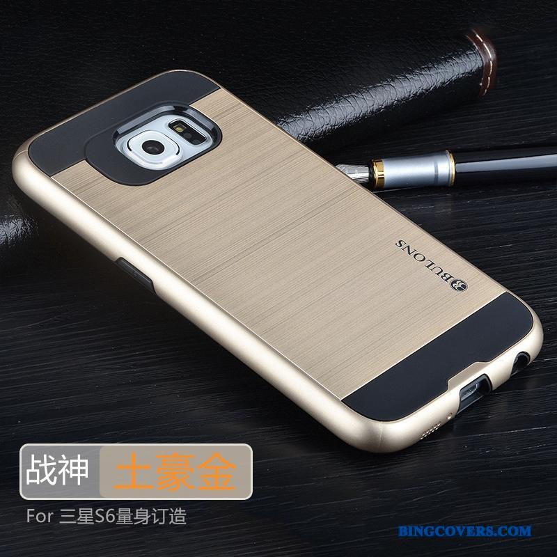 Samsung Galaxy S6 Telefon Etui Af Personlighed Cover Grå Stjerne Anti-fald Sølv