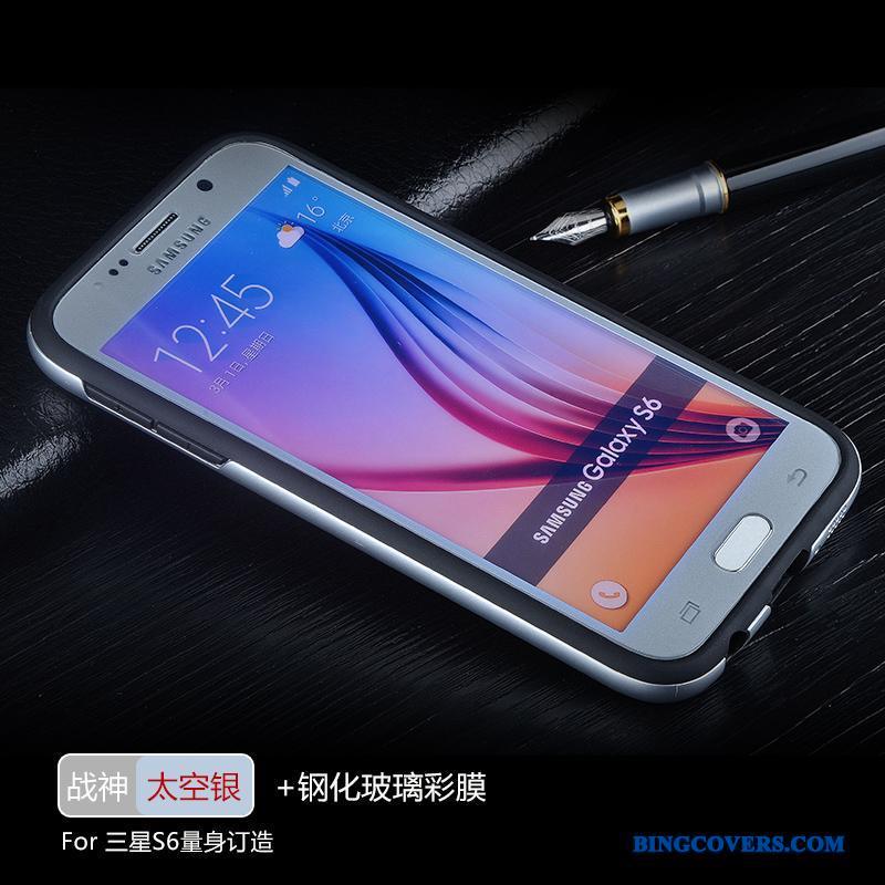 Samsung Galaxy S6 Telefon Etui Af Personlighed Cover Grå Stjerne Anti-fald Sølv