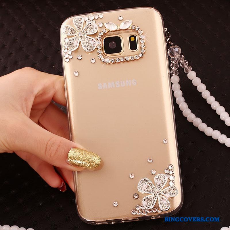 Samsung Galaxy S6 Telefon Etui Stjerne Guld Beskyttelse Blød Cover Alt Inklusive