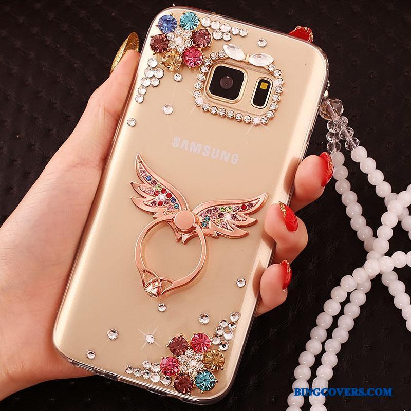 Samsung Galaxy S6 Telefon Etui Stjerne Guld Beskyttelse Blød Cover Alt Inklusive