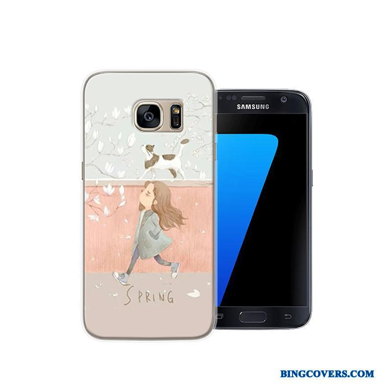 Samsung Galaxy S7 Af Personlighed Beskyttelse Anti-fald Cover Lyserød Kreativ Telefon Etui