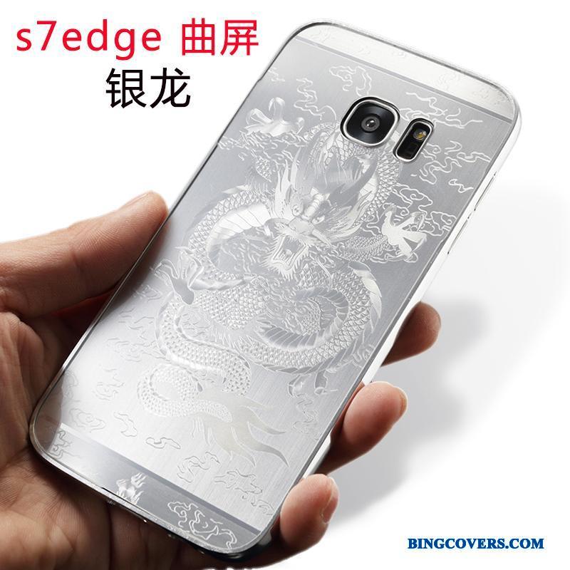 Samsung Galaxy S7 Edge Anti-fald Af Personlighed Telefon Etui Ny Cover Sølv Ramme