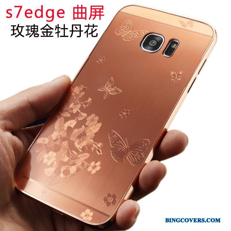 Samsung Galaxy S7 Edge Anti-fald Af Personlighed Telefon Etui Ny Cover Sølv Ramme