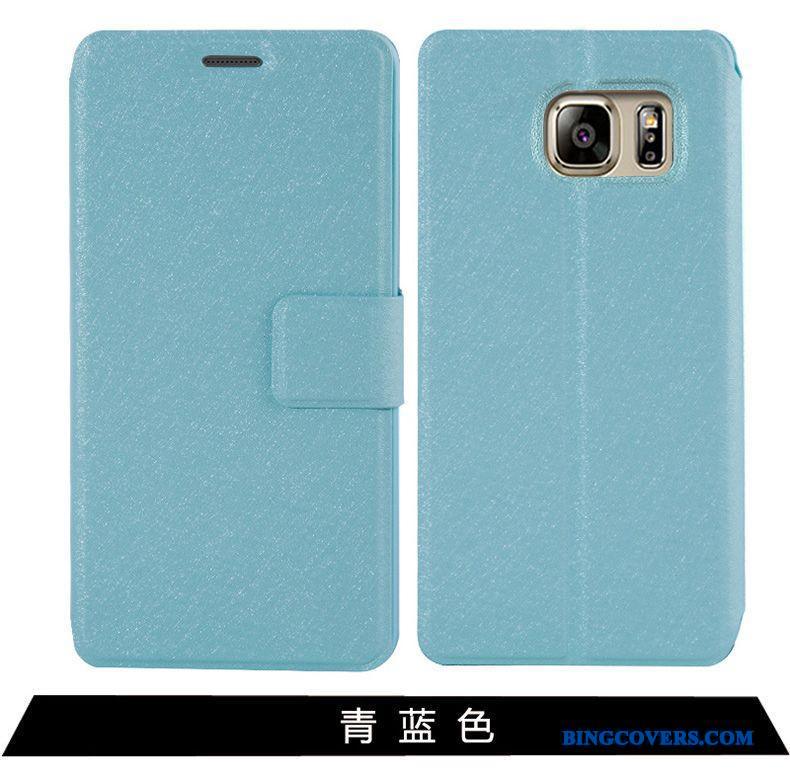 Samsung Galaxy S7 Edge Beskyttelse Lyserød Folio Lædertaske Mobiltelefon Cover Telefon Etui