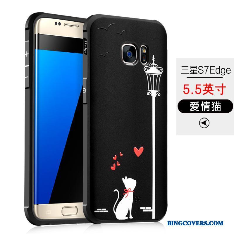 Samsung Galaxy S7 Edge Beskyttelse Stjerne Silikone Anti-fald Cover Blød Telefon Etui