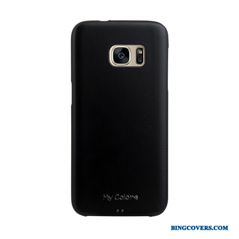 Samsung Galaxy S7 Edge Business Beskyttelse Blød Cover Stjerne Læder Telefon Etui