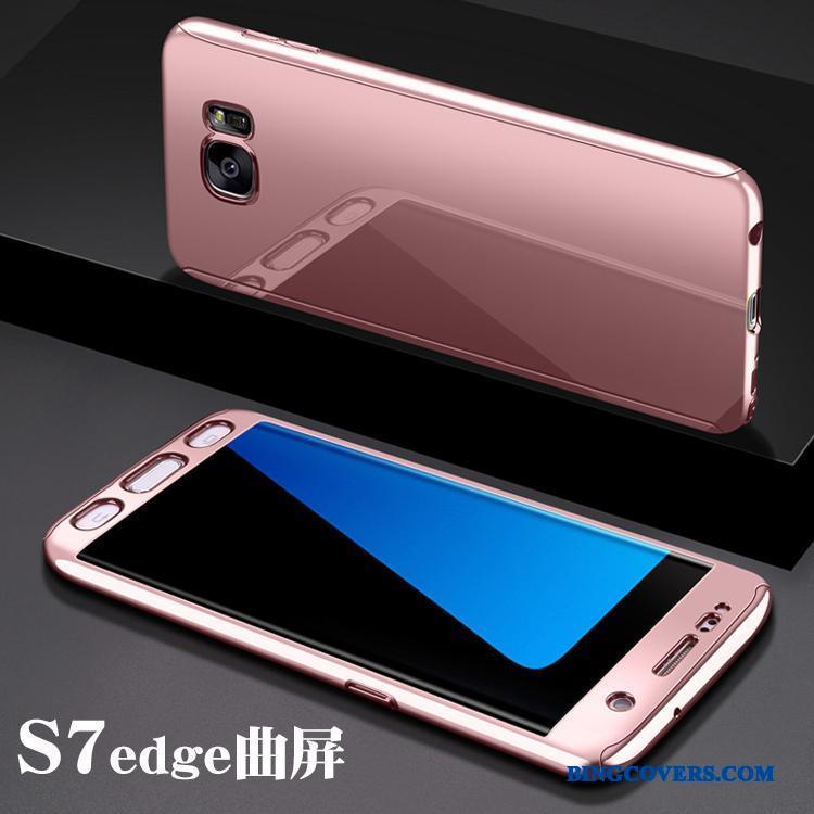 Samsung Galaxy S7 Edge Cover Belægning Guld Telefon Etui Beskyttelse Hård Anti-fald