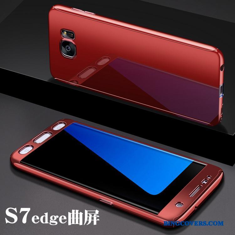 Samsung Galaxy S7 Edge Cover Belægning Guld Telefon Etui Beskyttelse Hård Anti-fald