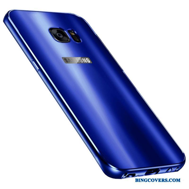Samsung Galaxy S7 Edge Cover Etui Beskyttelse Metal Ramme Sort Mobiltelefon