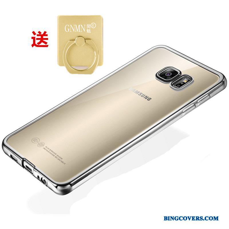 Samsung Galaxy S7 Edge Cover Gennemsigtig Mobiltelefon Etui Lyserød Stjerne Silikone
