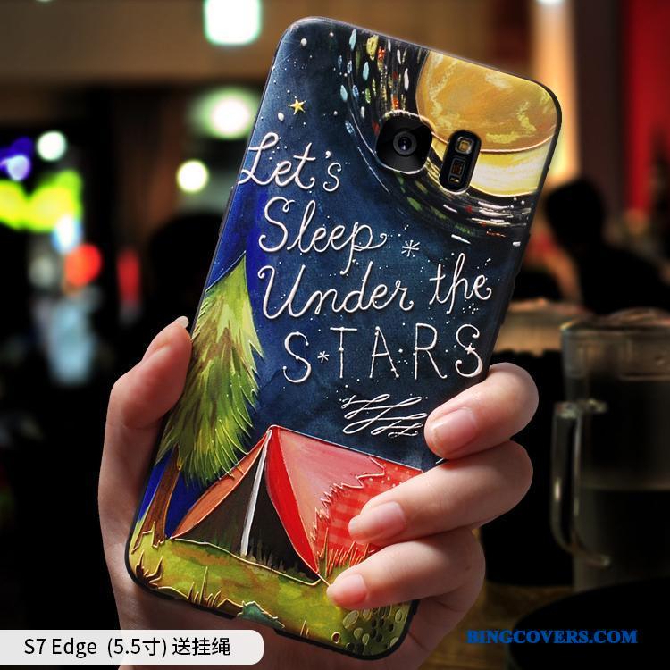 Samsung Galaxy S7 Edge Cover Kreativ Blød Anti-fald Telefon Etui Stjerne Silikone