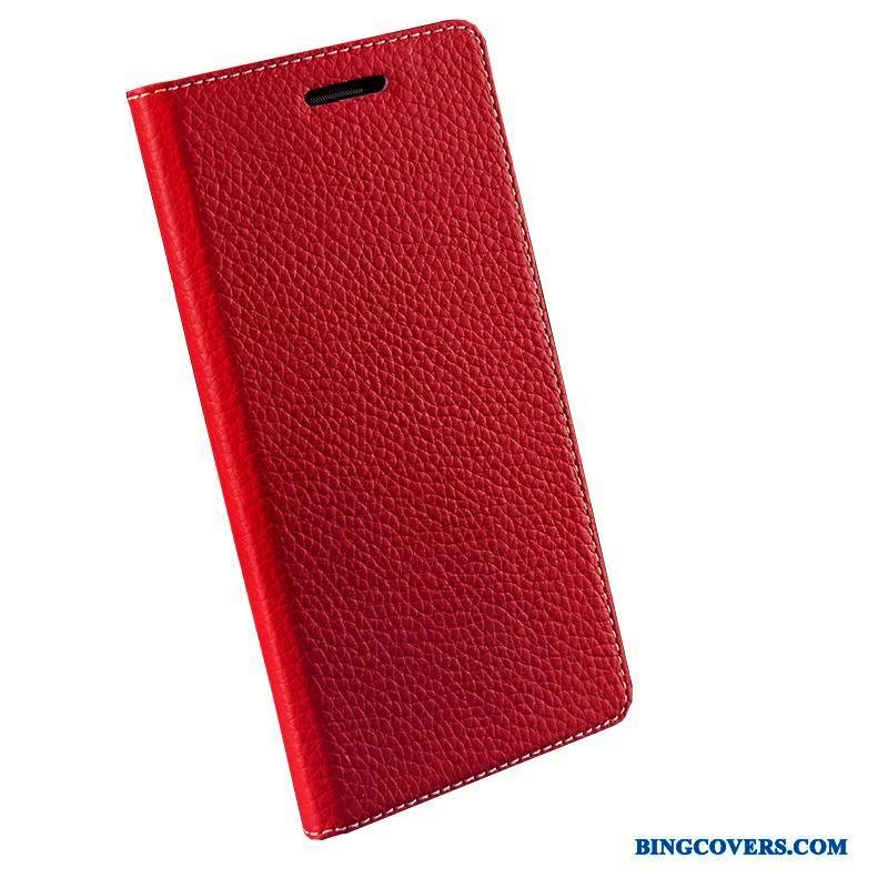 Samsung Galaxy S7 Edge Cover Rød Beskyttelse Mobiltelefon Lædertaske Telefon Etui Ægte Læder