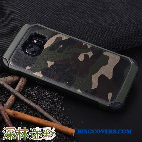 Samsung Galaxy S7 Edge Etui Stjerne Beskyttelse Camouflage Cover Af Personlighed Silikone Grøn