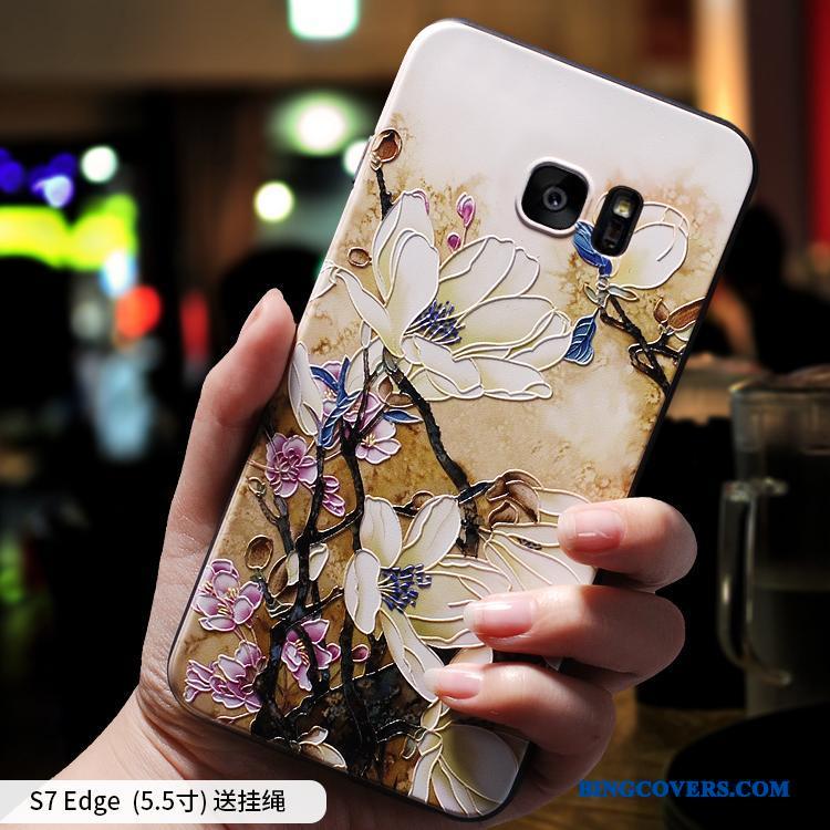 Samsung Galaxy S7 Edge Kreativ Elegante Blød Alt Inklusive Cover Hængende Ornamenter Telefon Etui