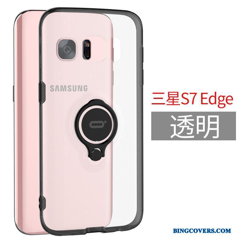 Samsung Galaxy S7 Edge Magnetisk Cover Telefon Etui Support Hård Stjerne Hvid