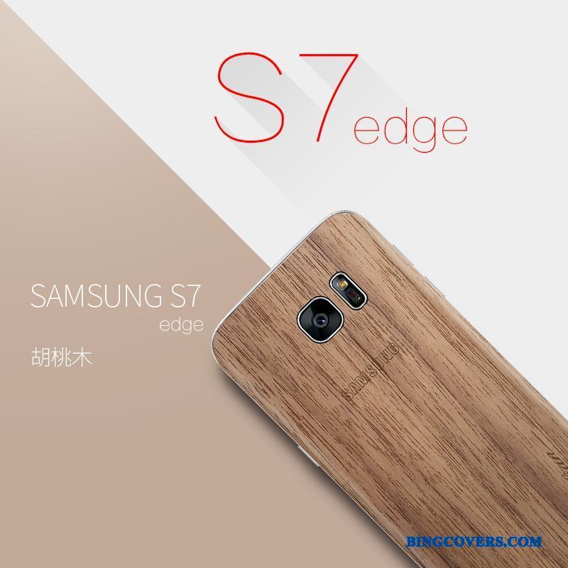 Samsung Galaxy S7 Edge Massivt Træ Cover Tasker Etui Telefon Beskyttelse Tynd