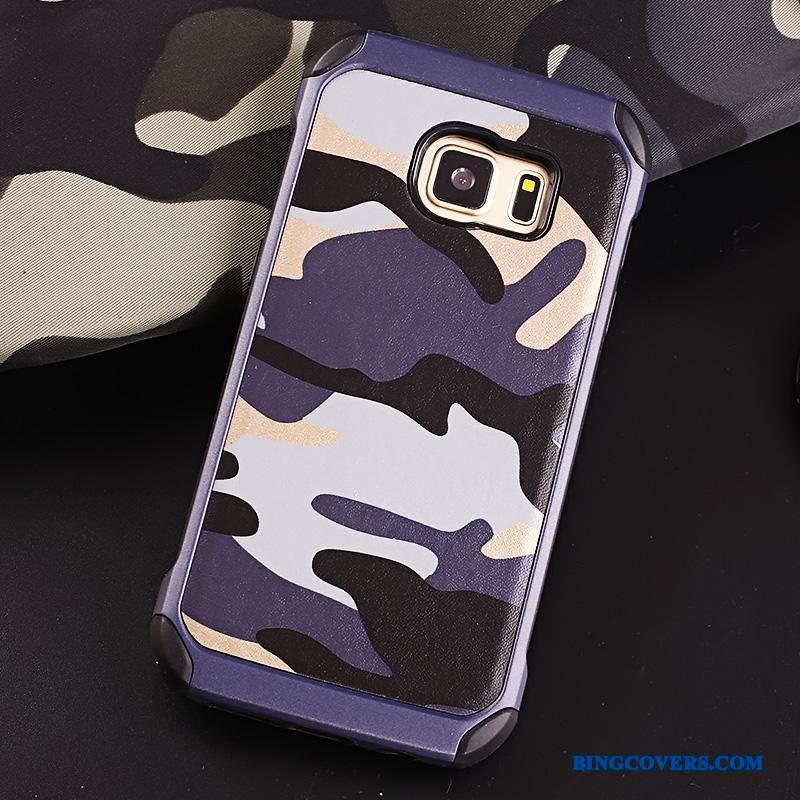 Samsung Galaxy S7 Edge Stjerne Anti-fald Telefon Etui Camouflage Silikone Beskyttelse Cover