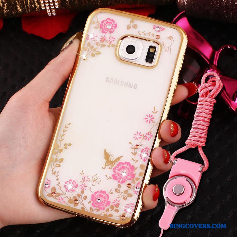 Samsung Galaxy S7 Etui Beskyttelse Silikone Hængende Ornamenter Ring Anti-fald Cover Lilla