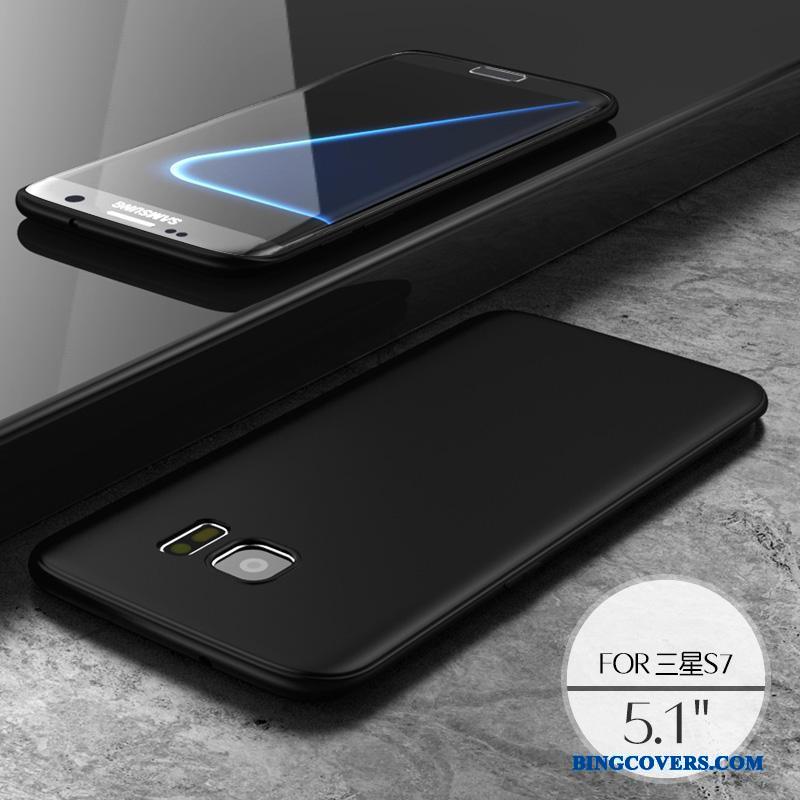 Samsung Galaxy S7 Etui Blå Silikone Nubuck Ny Beskyttelse Cover Trend