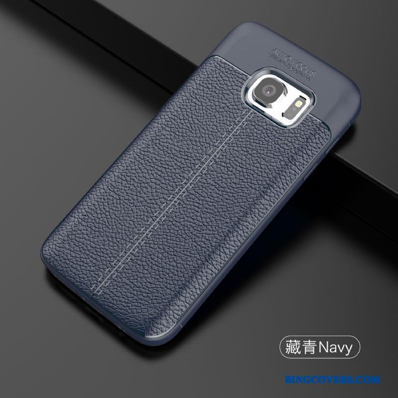 Samsung Galaxy S7 Etui Læder Alt Inklusive Anti-fald Sort Stjerne Mønster Trend
