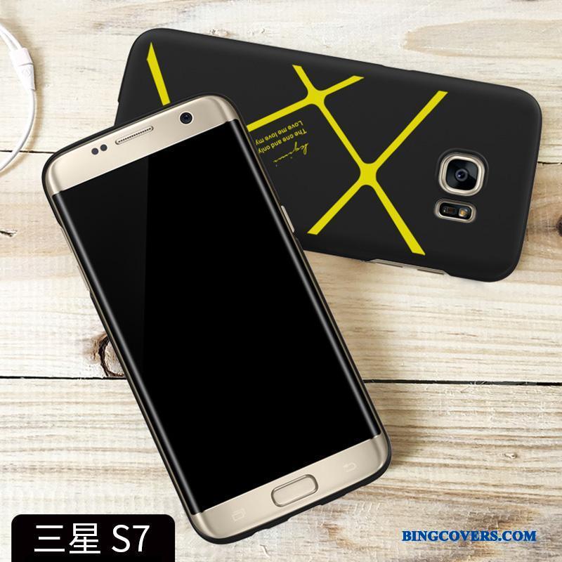 Samsung Galaxy S7 Etui Telefon Stjerne Gul Beskyttelse Cover Anti-fald