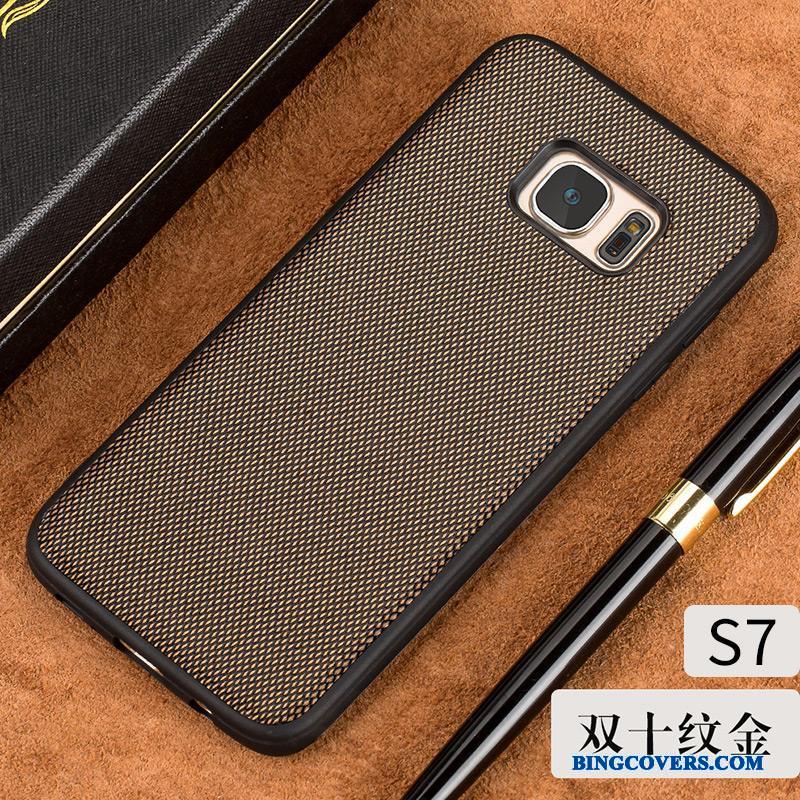 Samsung Galaxy S7 Lædertaske Tynd Ramme Telefon Etui Føle Ægte Læder Stjerne