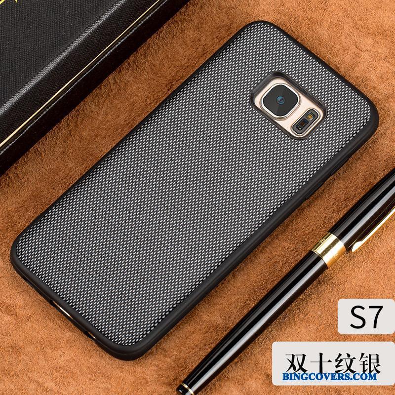 Samsung Galaxy S7 Lædertaske Tynd Ramme Telefon Etui Føle Ægte Læder Stjerne