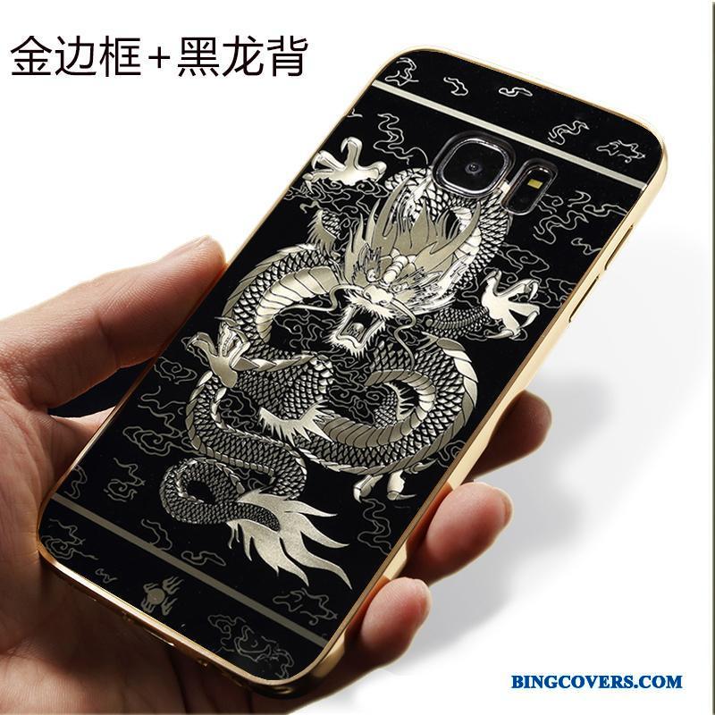 Samsung Galaxy S7 Ramme Cover Af Personlighed Telefon Etui Metal Sølv Anti-fald