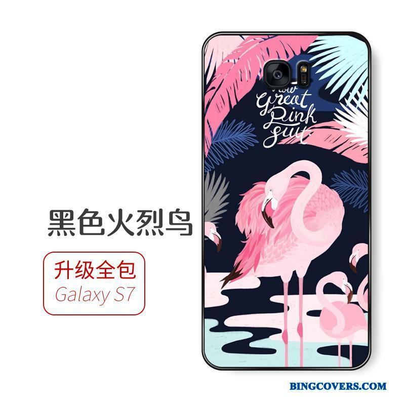 Samsung Galaxy S7 Silikone Etui Blød Tynd Cartoon Lyserød Anti-fald