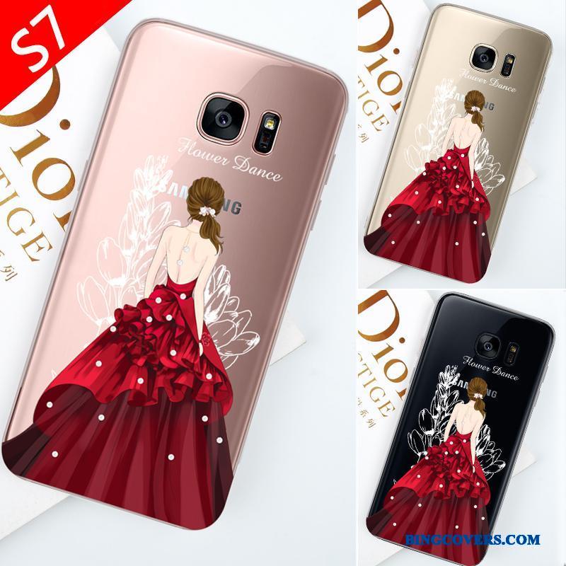 Samsung Galaxy S7 Stjerne Af Personlighed Telefon Etui Silikone Trend Gennemsigtig Cover