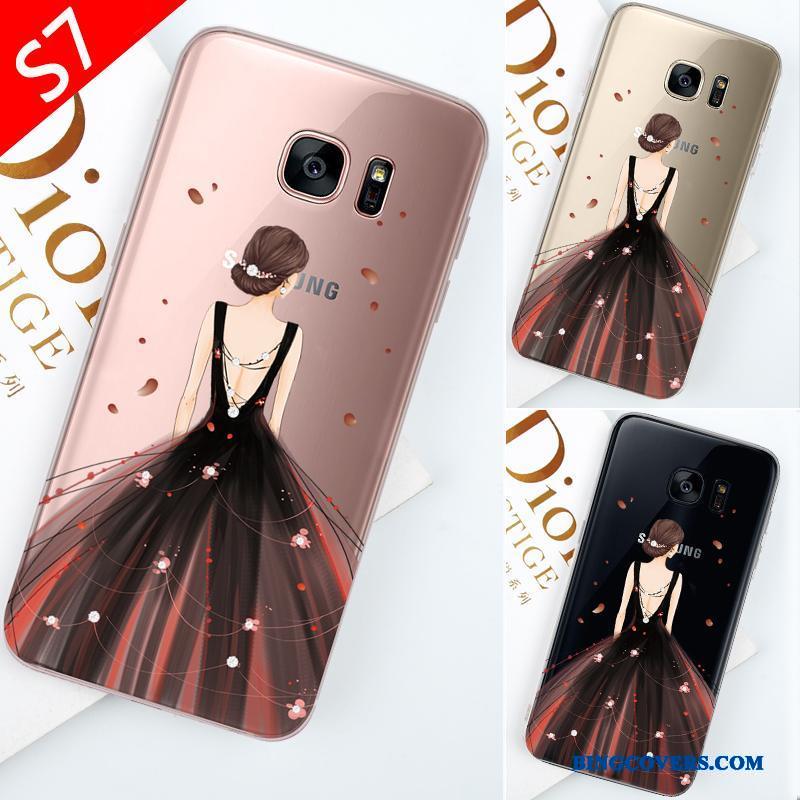 Samsung Galaxy S7 Stjerne Af Personlighed Telefon Etui Silikone Trend Gennemsigtig Cover