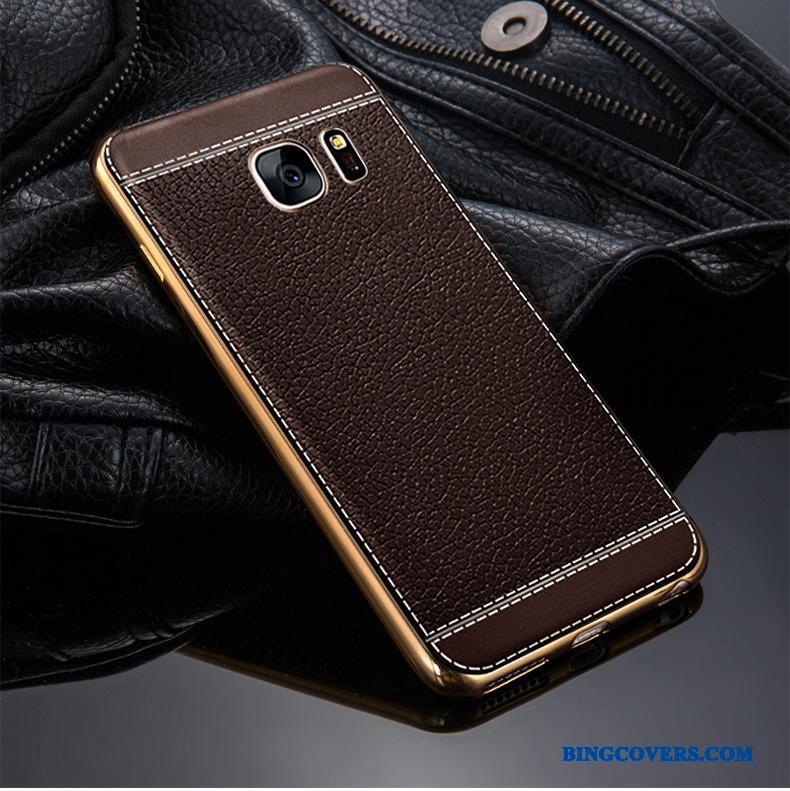 Samsung Galaxy S7 Telefon Etui Silikone Cover Stjerne Rød Anti-fald Beskyttelse