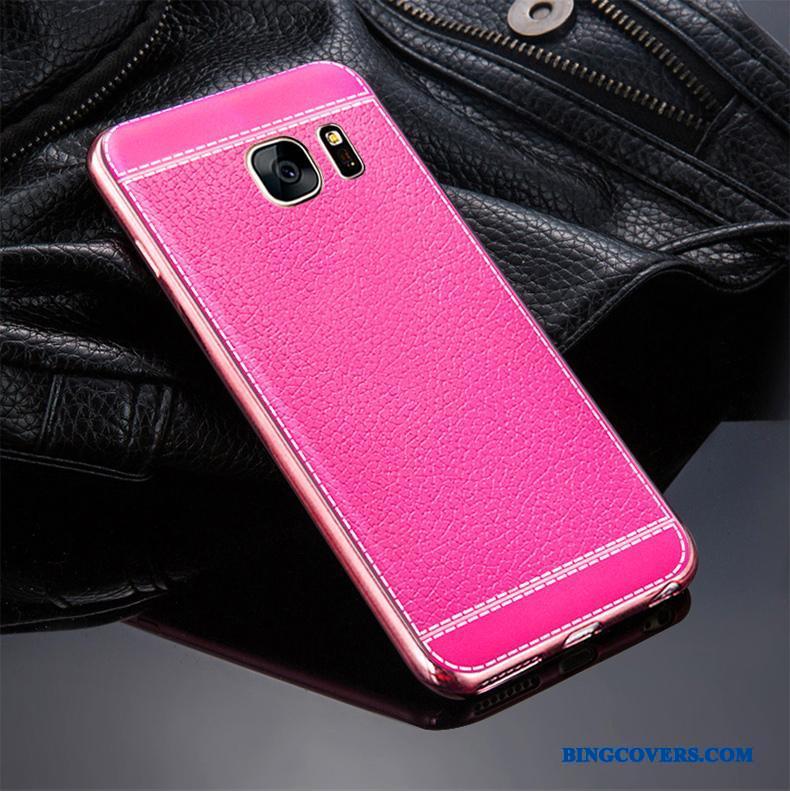 Samsung Galaxy S7 Telefon Etui Silikone Cover Stjerne Rød Anti-fald Beskyttelse