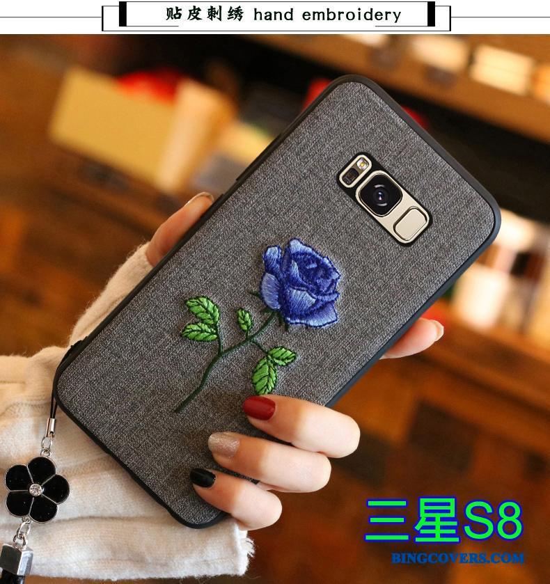 Samsung Galaxy S8 Alt Inklusive Telefon Etui Silikone Beskyttelse Grå Cover Blød