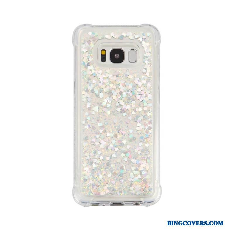 Samsung Galaxy S8 Anti-fald Stjerne Tykke Telefon Etui Cover Quicksand Lyserød