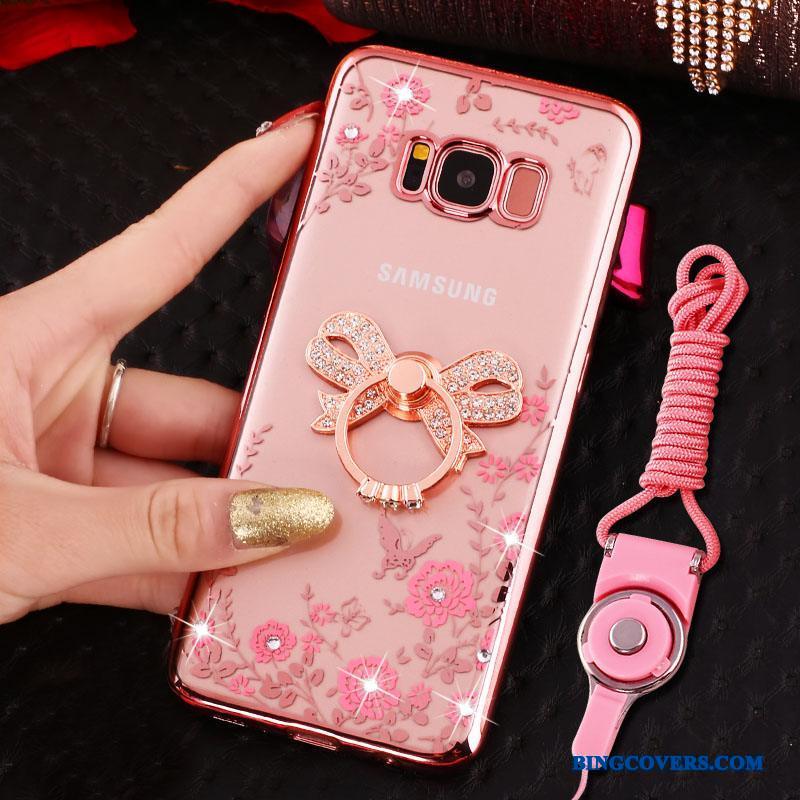 Samsung Galaxy S8+ Anti-fald Telefon Etui Ring Silikone Cover Hængende Ornamenter Alt Inklusive