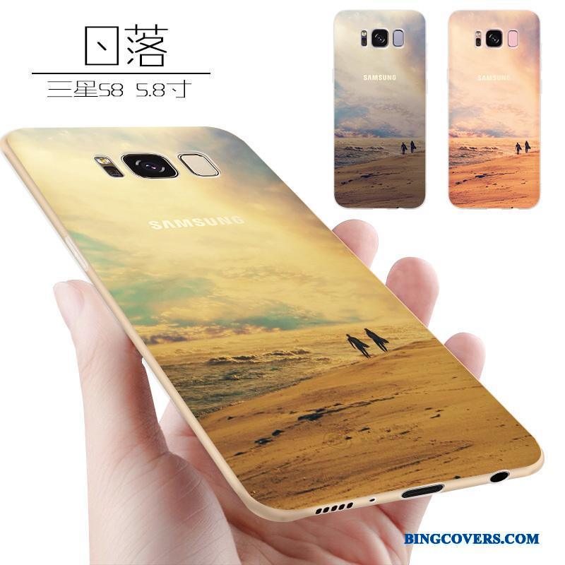 Samsung Galaxy S8 Beskyttelse Trend Anti-fald Lyserød Telefon Etui Silikone Blød