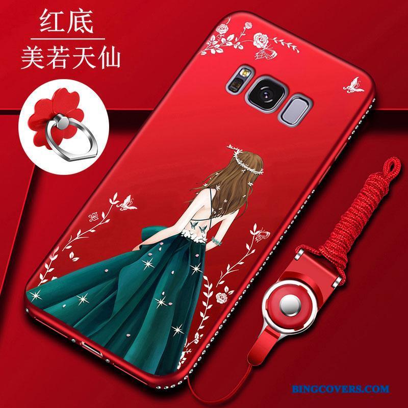 Samsung Galaxy S8+ Blød Rød Telefon Etui Silikone Anti-fald Beskyttelse Cover