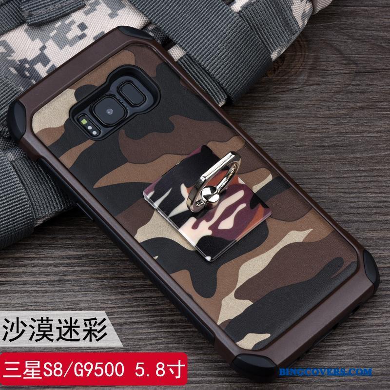 Samsung Galaxy S8+ Cover Camouflage Beskyttelse Etui Stjerne Support Blå