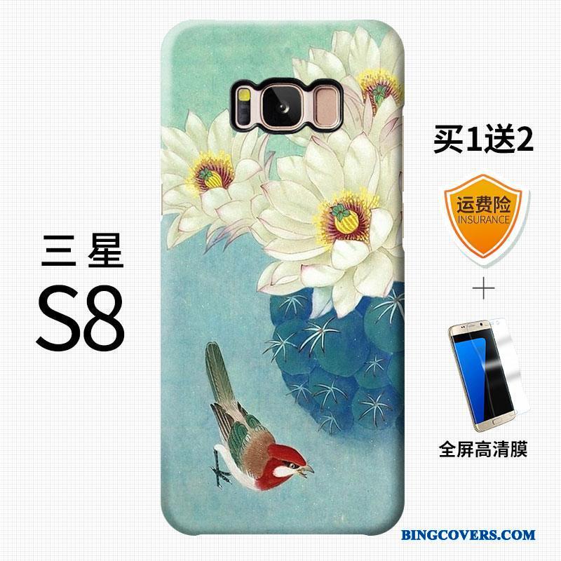 Samsung Galaxy S8 Etui Af Personlighed Kinesisk Stil Nubuck Stjerne Farve Hård