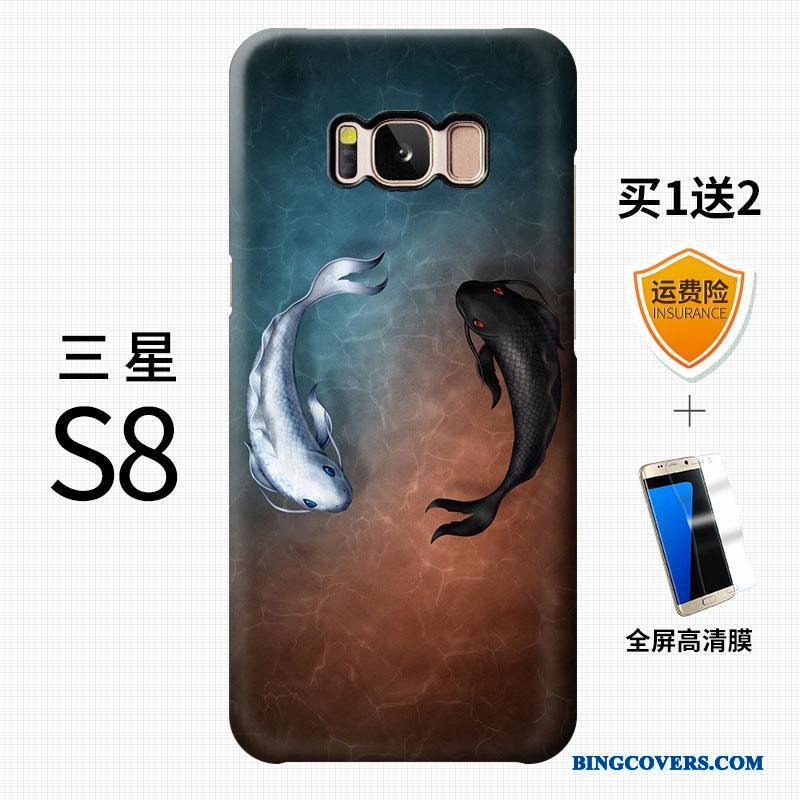 Samsung Galaxy S8 Etui Af Personlighed Kinesisk Stil Nubuck Stjerne Farve Hård