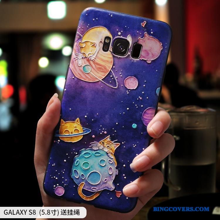 Samsung Galaxy S8+ Etui Af Personlighed Lilla Silikone Anti-fald Cover Alt Inklusive Blød