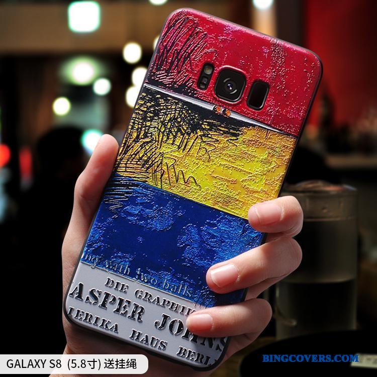 Samsung Galaxy S8+ Etui Alt Inklusive Silikone Anti-fald Nubuck Lyseblå Af Personlighed Blød