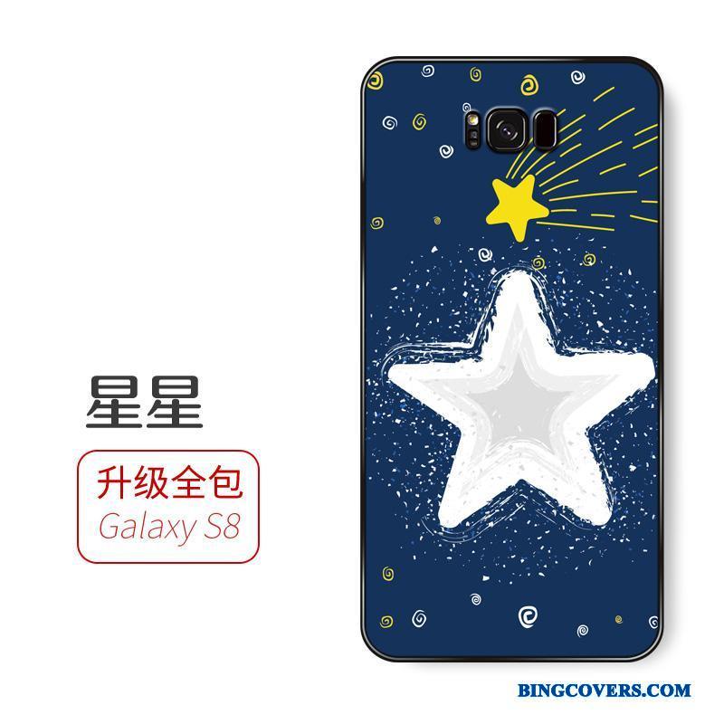 Samsung Galaxy S8+ Etui Beskyttelse Silikone Alt Inklusive Blå Anti-fald Stjerne Hængende Ornamenter
