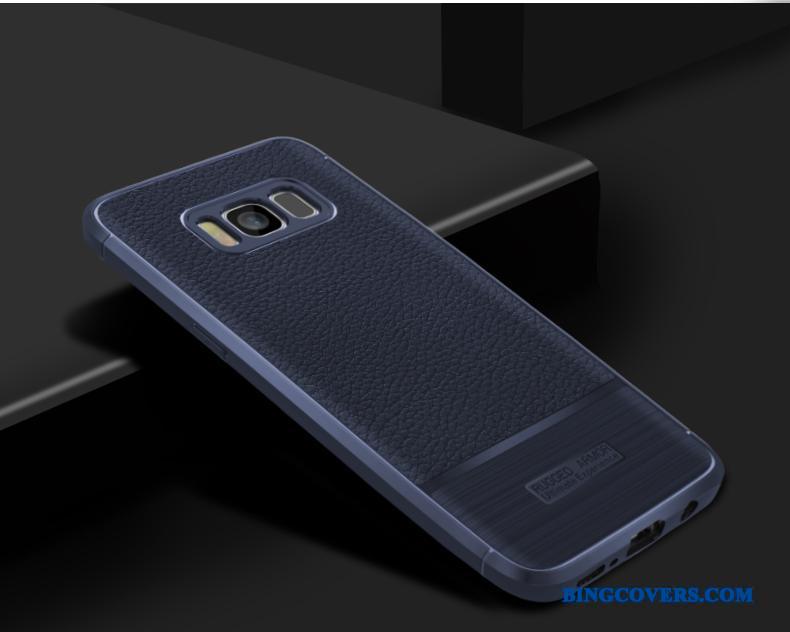 Samsung Galaxy S8+ Etui Blødt Læder Sort Mønster Stjerne Cover Silikone Alt Inklusive