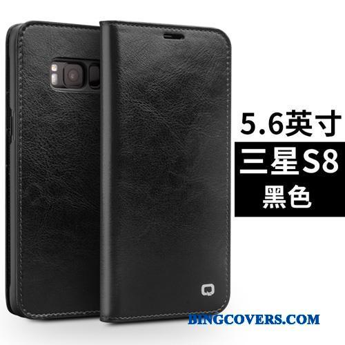 Samsung Galaxy S8+ Etui Folio Stjerne Cover Mobiltelefon Ægte Læder Lædertaske Beskyttelse