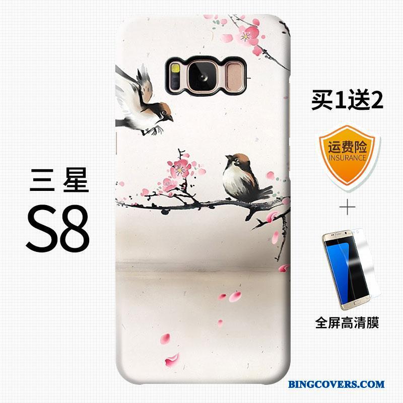 Samsung Galaxy S8+ Etui Lyseblå Kinesisk Stil Stjerne Kreativ Af Personlighed Nubuck Beskyttelse