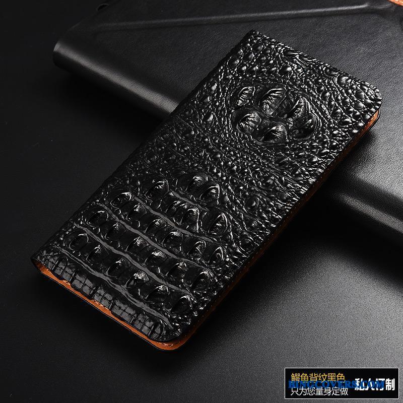 Samsung Galaxy S8 Etui Lædertaske Cover Ægte Læder Mønster Rød Mobiltelefon Folio